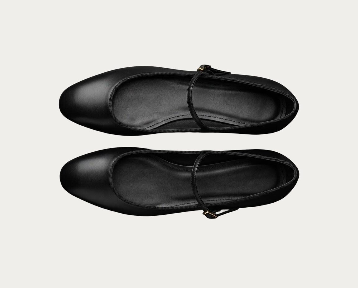 Leather ballet flats