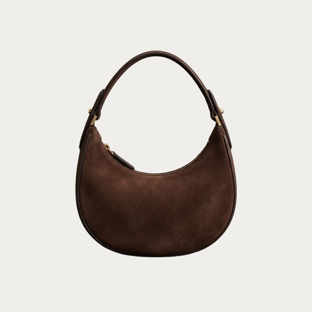 Suede shoulder bag