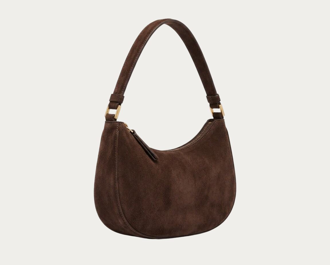Suede shoulder bag