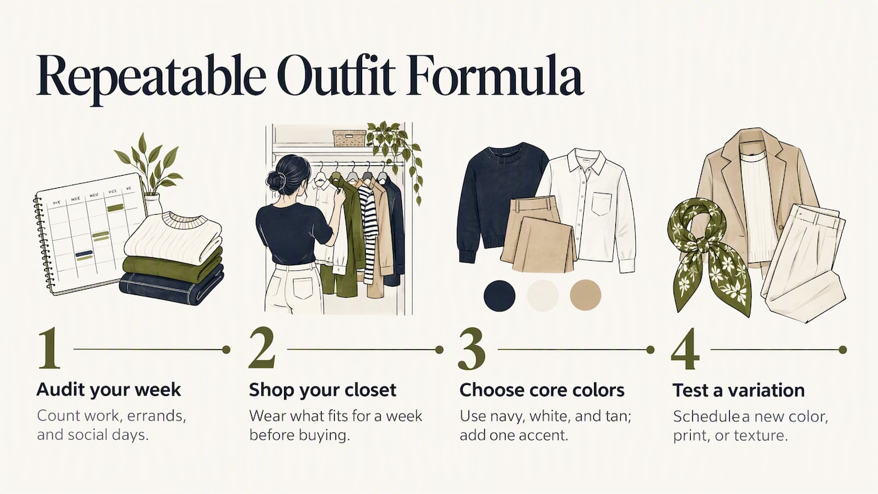 Build a repeatable outfit formula — overview diagram