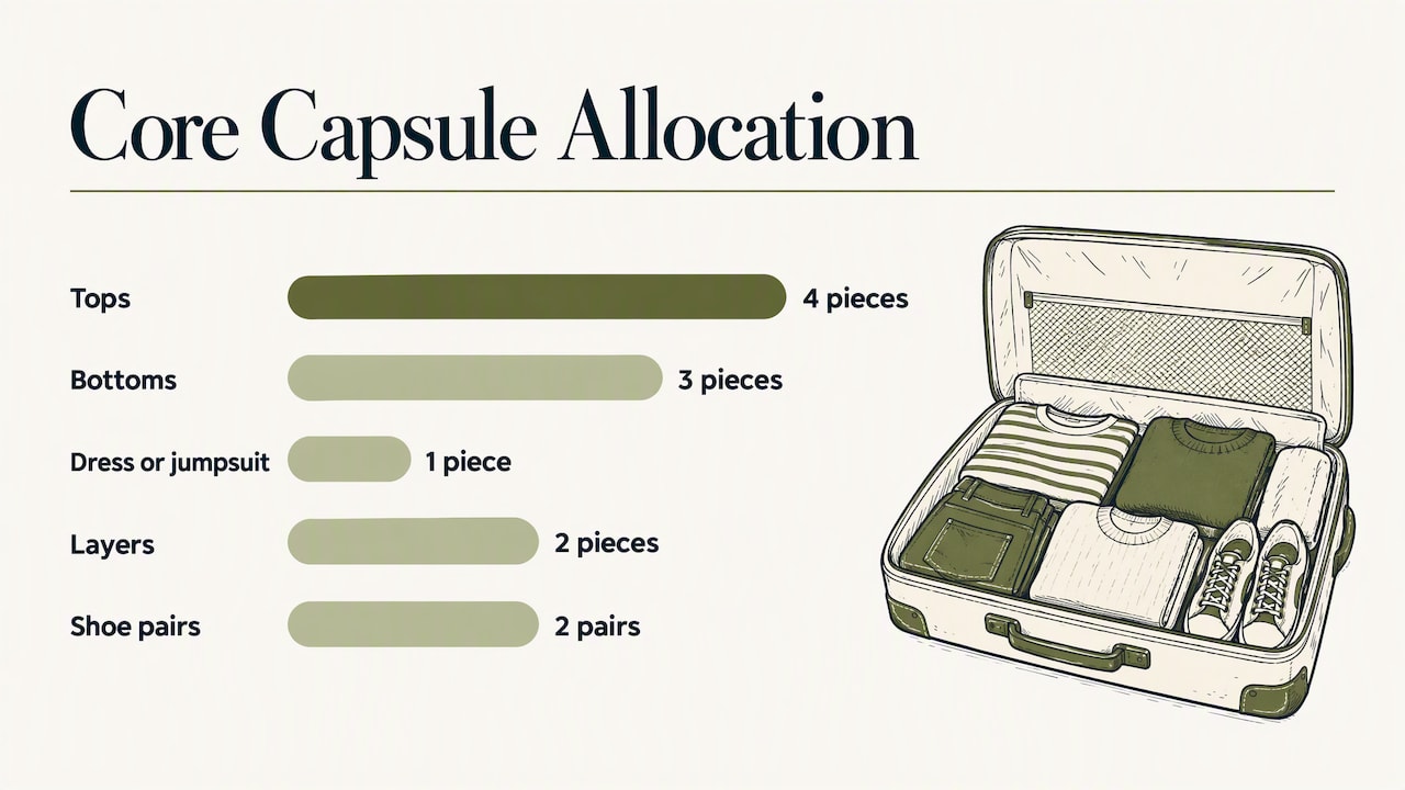 Step-by-step checklist to build a 10 to 12 piece capsule — overview diagram